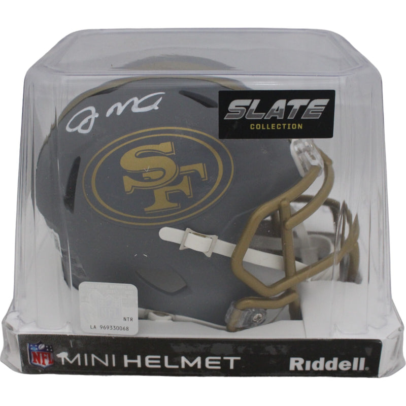 Joe Montana Signed San Francisco 49ers Slate Mini Helmet
