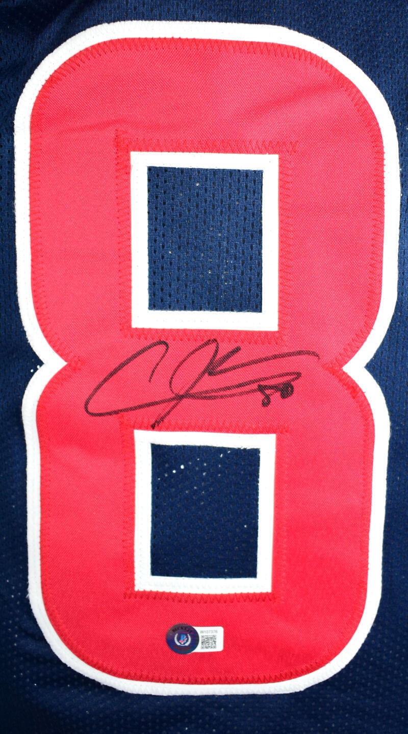Andre Johnson Signed Custom Football Jersey - Houston Texans Style