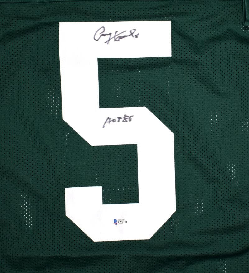 Paul Hornung Signed Green Bay Packers Style Custom Green Jersey