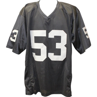 Bill Romanowski Autographed Pro Style Black Jersey (Beckett Witness)