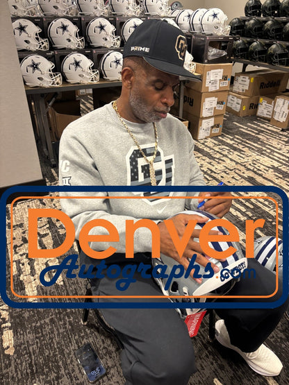 Deion Sanders Dallas Cowboys Autographed Full Size Authentic Helmet