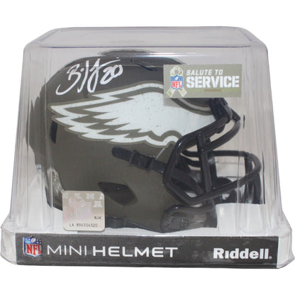 Brian Dawkins Signed Philadelphia Eagles Salute to Service Mini Helmet