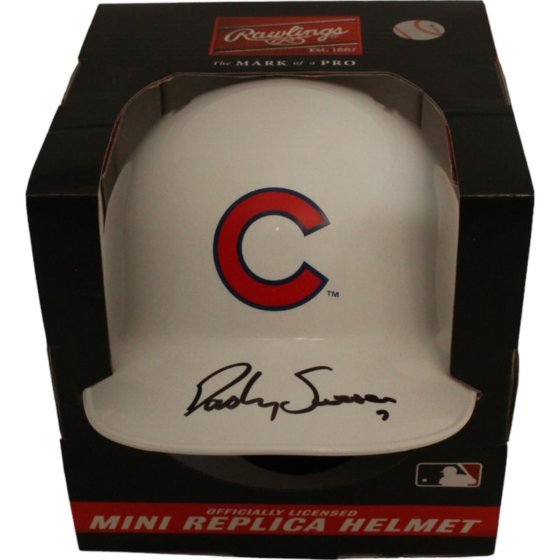 Dansby Swanson Autographed Chicago Cubs Mini Batting Helmet