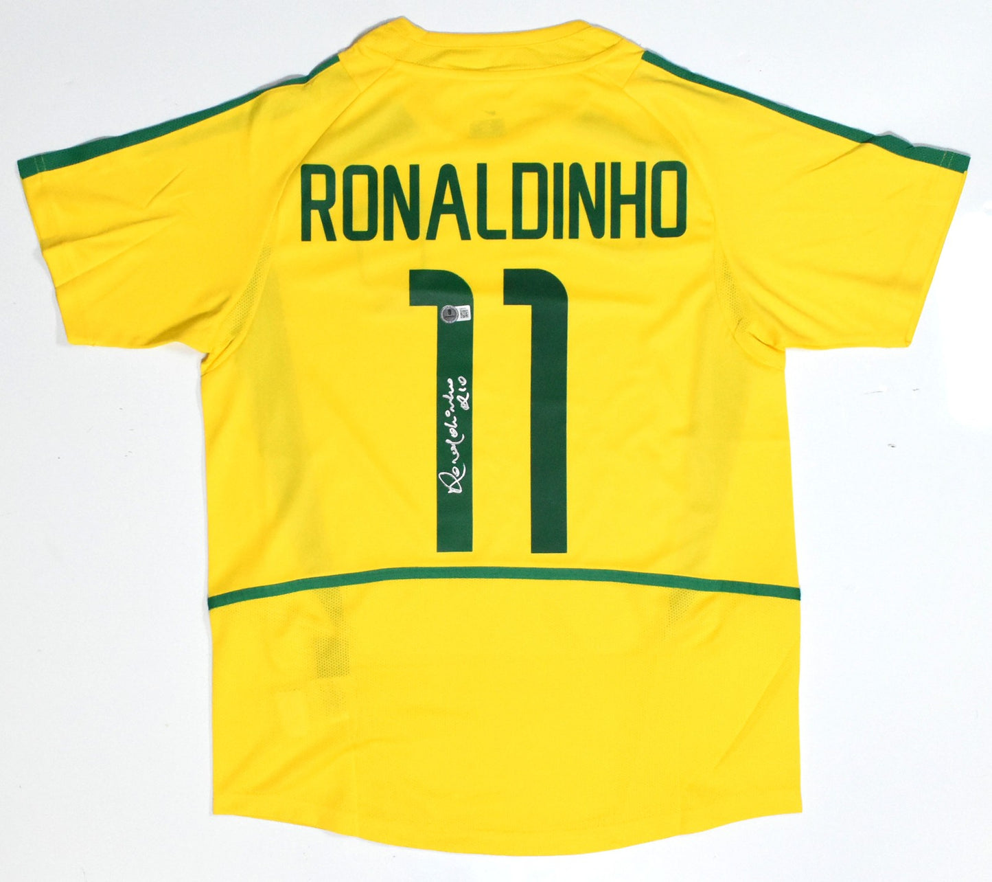 Ronaldinho Autographed Brazil National Team Nike Home Jersey