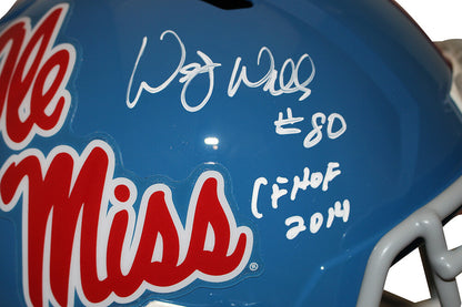 Wesley Walls Autographed Ole Miss Rebels Full Size Speed Helmet CHOF