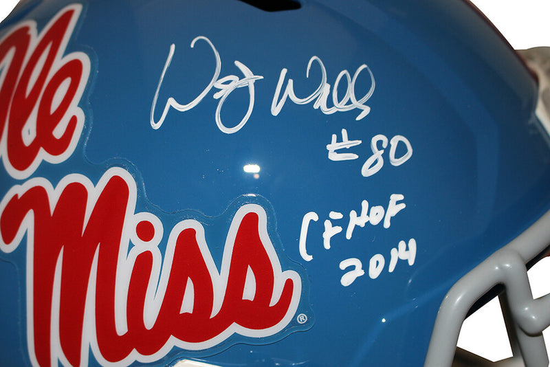 Wesley Walls Autographed Ole Miss Rebels Full Size Speed Helmet CHOF