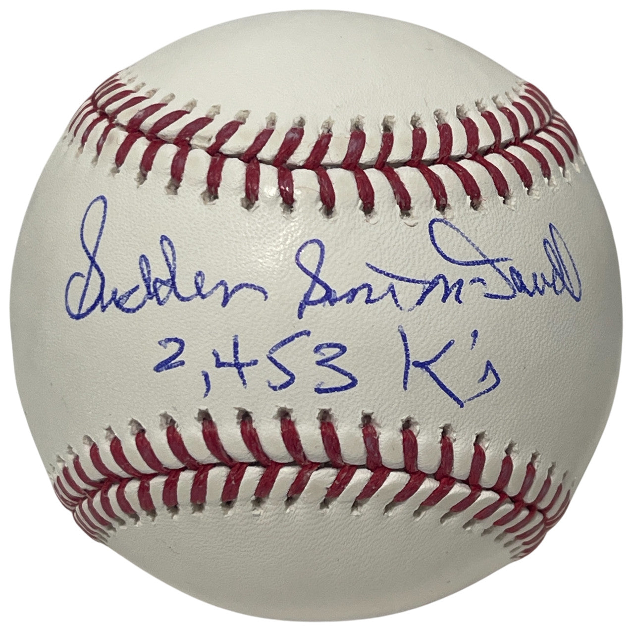 Sam McDowell Signed Official Major League Baseball Sudden 2453 K Beckett