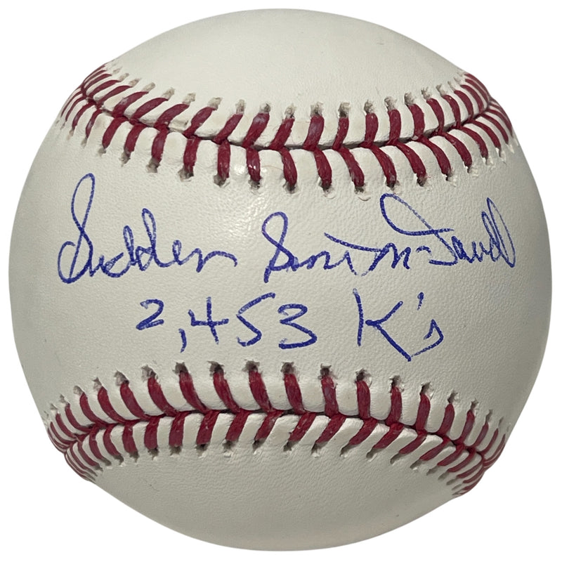 Sam McDowell Signed Official Major League Baseball Sudden 2453 K Beckett