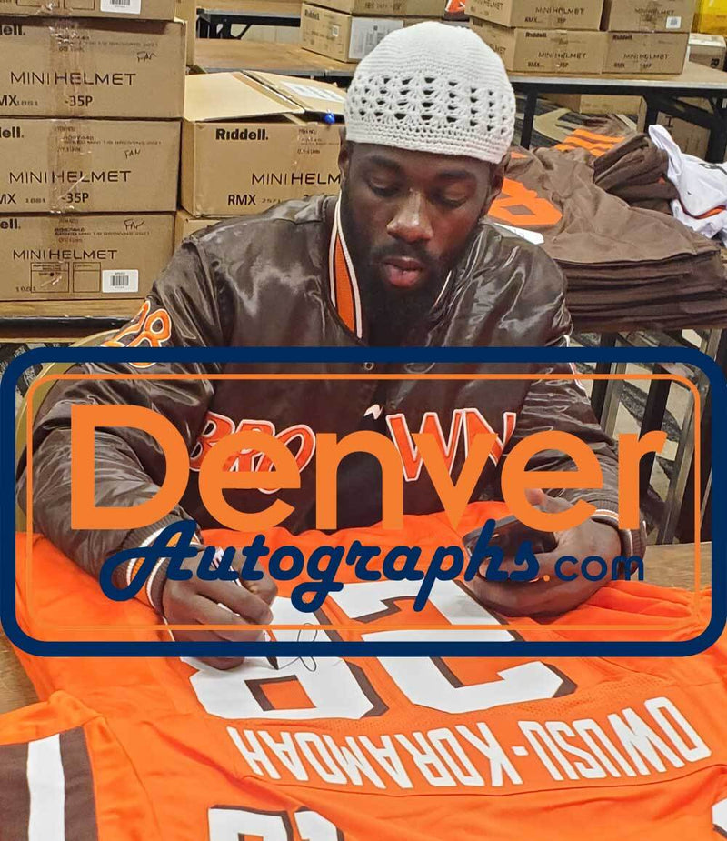 Jeremiah Owusu-Koramoah Signed Cleveland Browns Custom Football Jersey