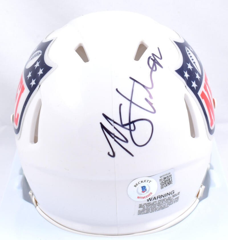 TJ Watt & Michael Strahan Signed NFL Shield Mini Helmet