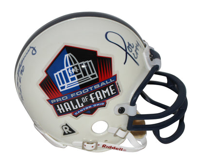 Million Dollar Backfield Signed Hall of Fame Replica Mini Helmet BAS