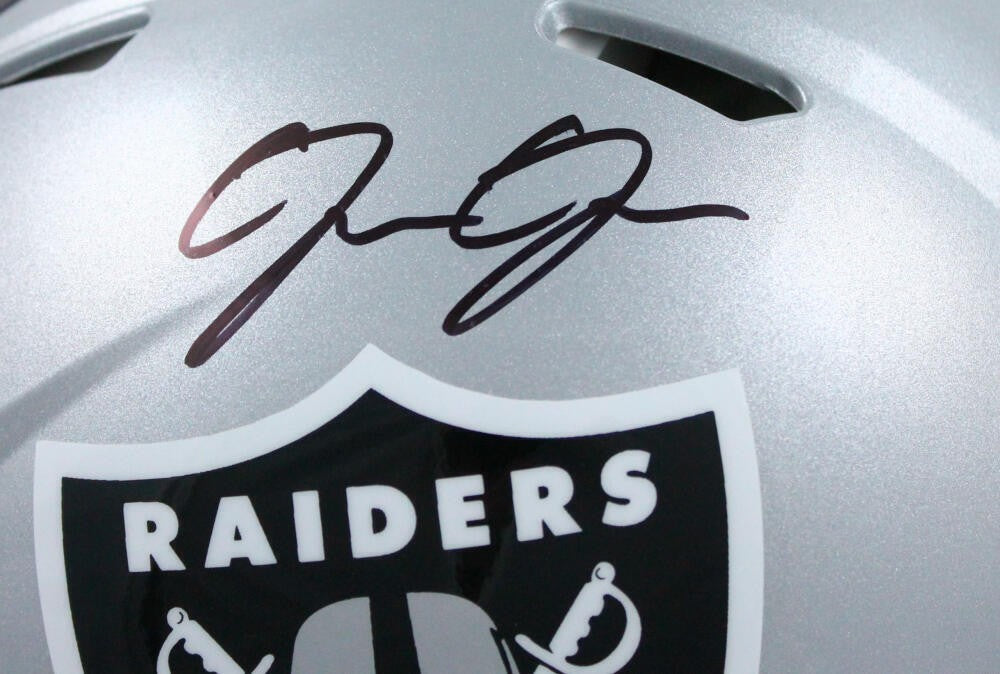 Josh Jacobs Signed Las Vegas Raiders Full Size Speed Authentic Helmet