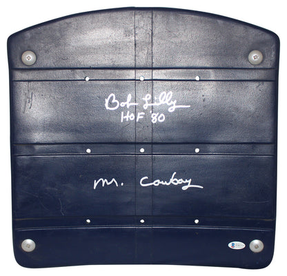 Bob Lilly Signed Dallas Cowboys Texas Stadium Seat Bottom (2 Inscriptions)