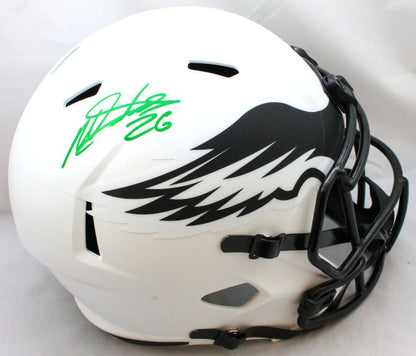 Miles Sanders Signed Philadelphia Eagles Full Size Lunar Speed Helmet