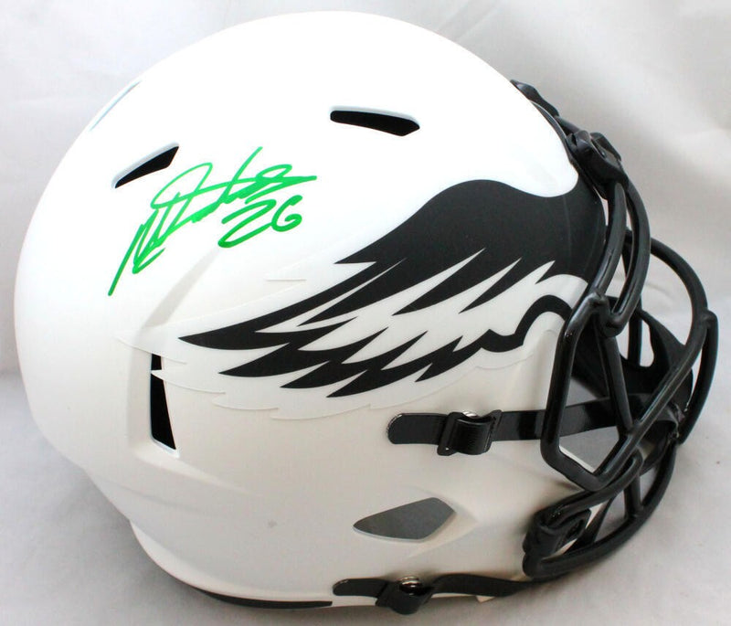 Miles Sanders Signed Philadelphia Eagles Full Size Lunar Speed Helmet