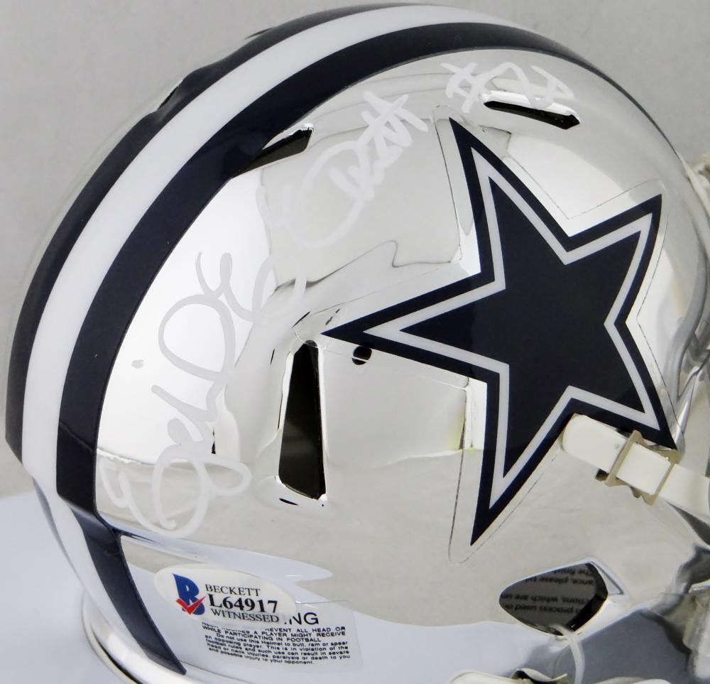 Ezekiel Elliott Signed Dallas Cowboys Chrome Mini Helmet