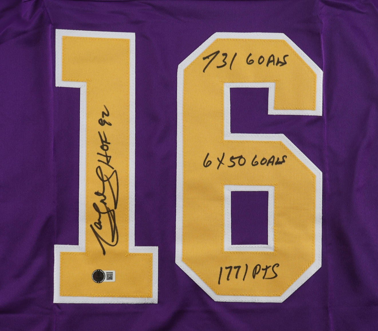 Marcel Dionne Signed Los Angeles Kings Custom Jersey (4 Inscriptions)