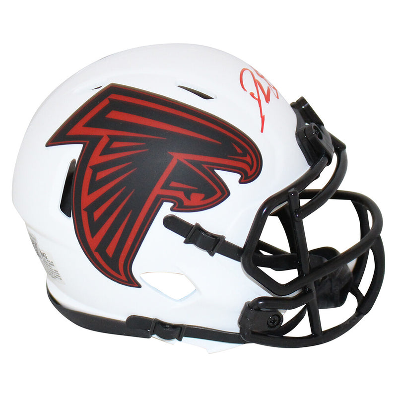 Deion Sanders Signed Atlanta Falcons Lunar Speed Mini Helmet (BAS)