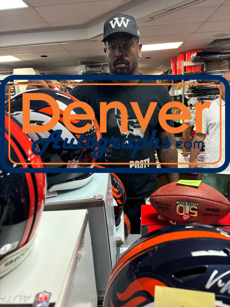 Von Miller Signed Denver Broncos Throwback Authentic Full Size Helmet
