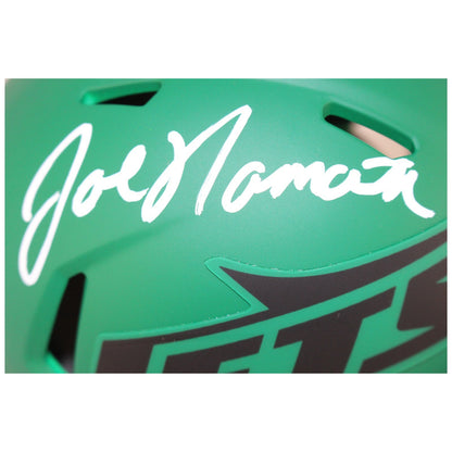 Joe Namath Signed New York Jets Rave Alternate Mini Helmet (Beckett COA)