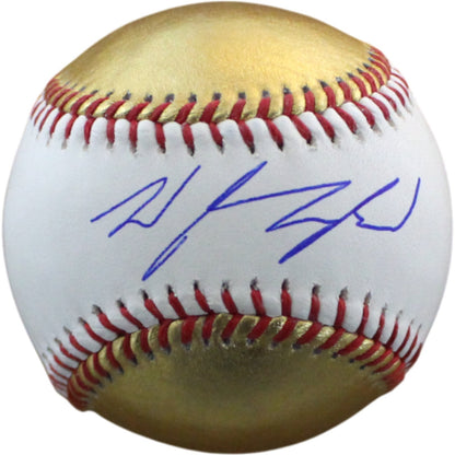 Wyatt Langford Autographed Texas Rangers Official Major League Gold Baseball