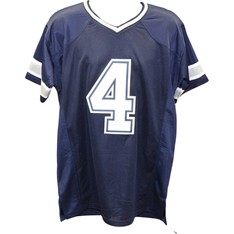 Dak Prescott Autographed Pro Style Blue Jersey (Beckett COA)