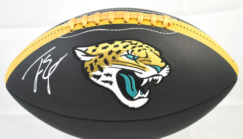 Travis Etienne Jr. Autographed Jacksonville Jaguars Black Logo Football