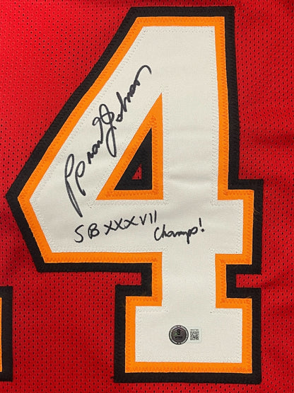 Brad Johnson Signed Tampa Bay Buccaneers Custom Jersey SB XXXVII Beckett COA