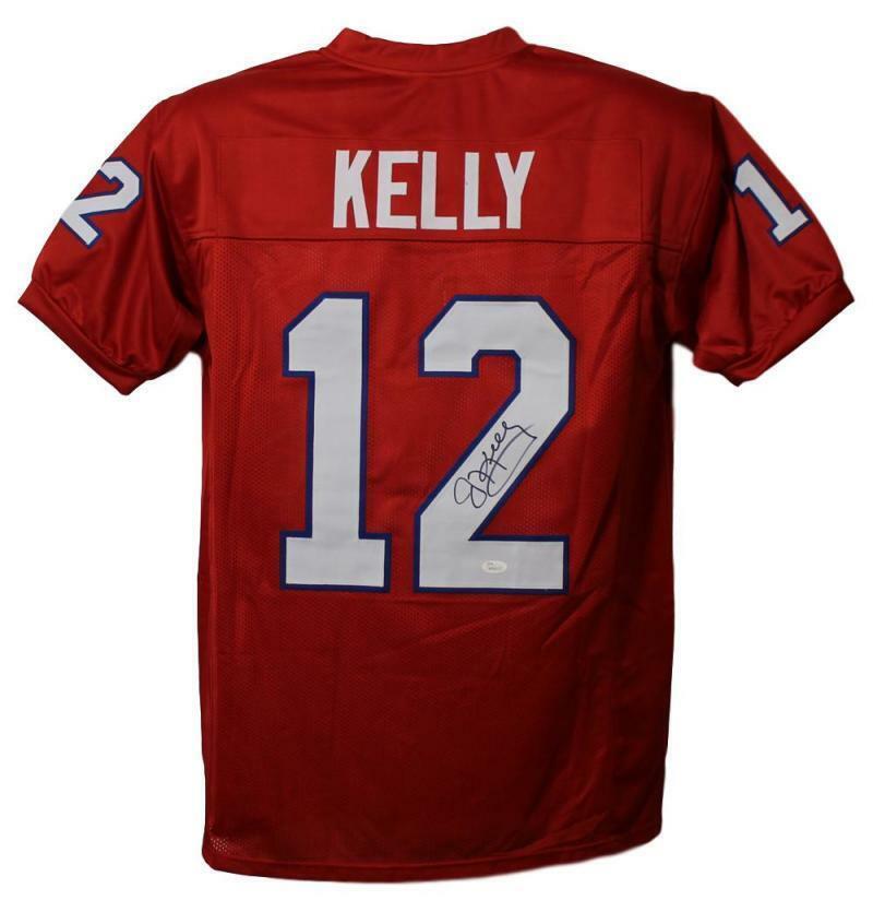Jim Kelly Autographed New Jersey Generals Red Pro Style Jersey JSA
