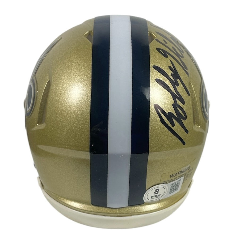 Bobby Hebert New Orleans Saints Signed Speed Mini Helmet "Cajun Cannon" BAS