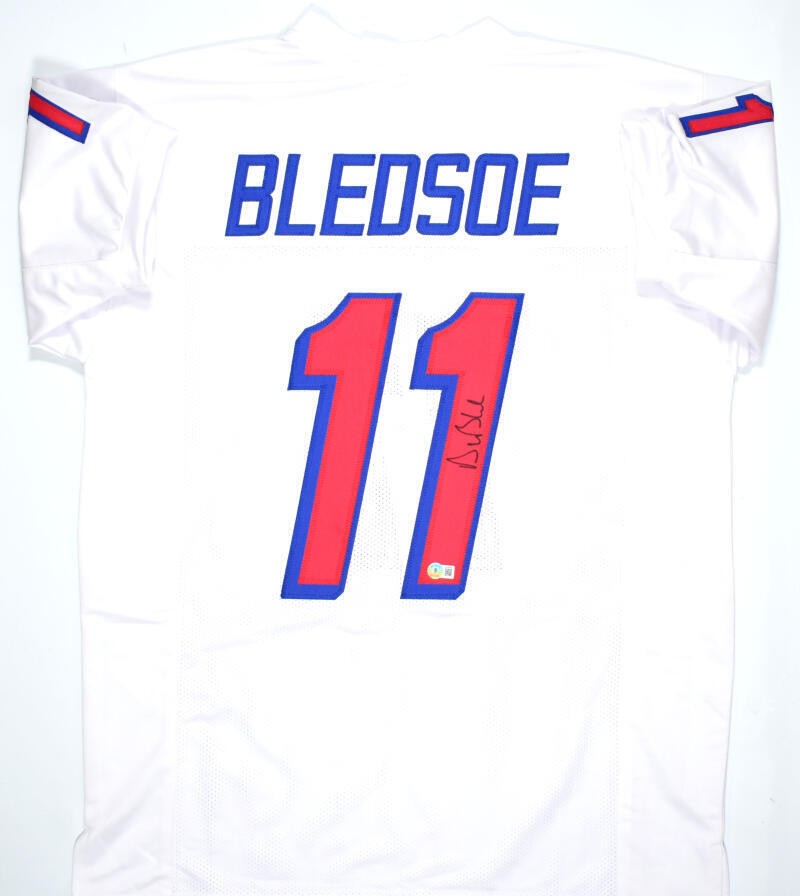 Drew Bledsoe Autographed White Custom Jersey