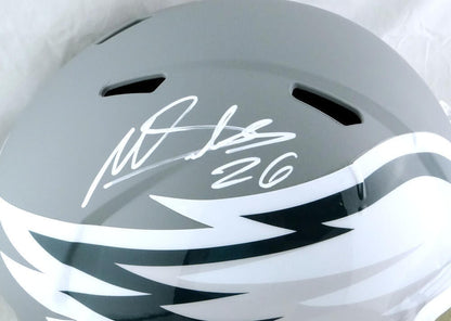 Miles Sanders Signed Philadelphia Eagles Full Size AMP Speed Helmet