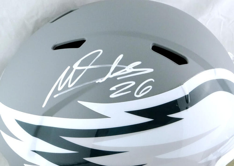 Miles Sanders Signed Philadelphia Eagles Full Size AMP Speed Helmet