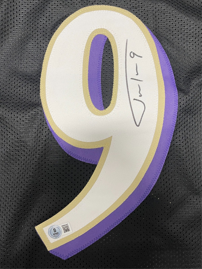 Justin Tucker Baltimore Ravens Signed Custom Football Jersey (Beckett BAS)