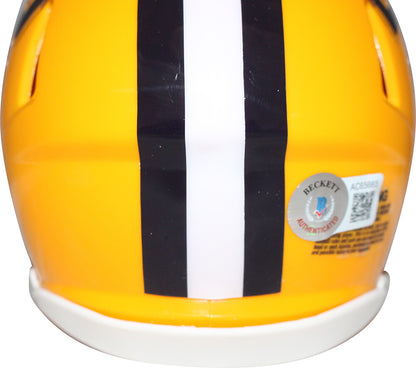 Devin White LSU Tigers Signed Speed Mini Helmet Beckett BAS