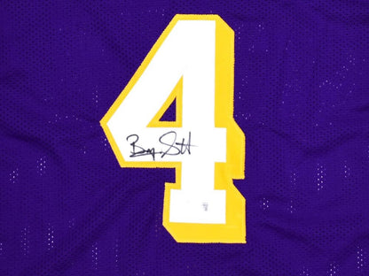 Byron Scott Autographed Los Angeles Purple Custom Jersey