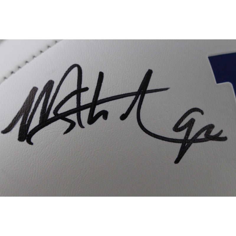 Michael Strahan Signed New York Giants Logo Football (BAS COA)