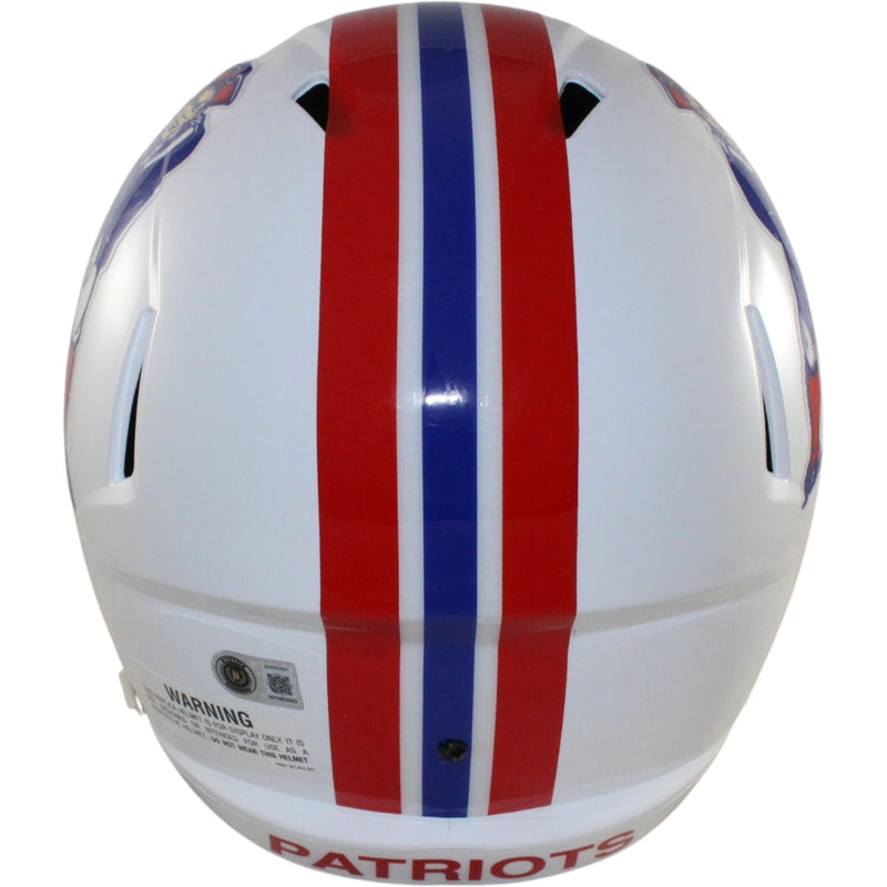 AJ Brown Signed New England Patriots Throwback Full Size Helmet