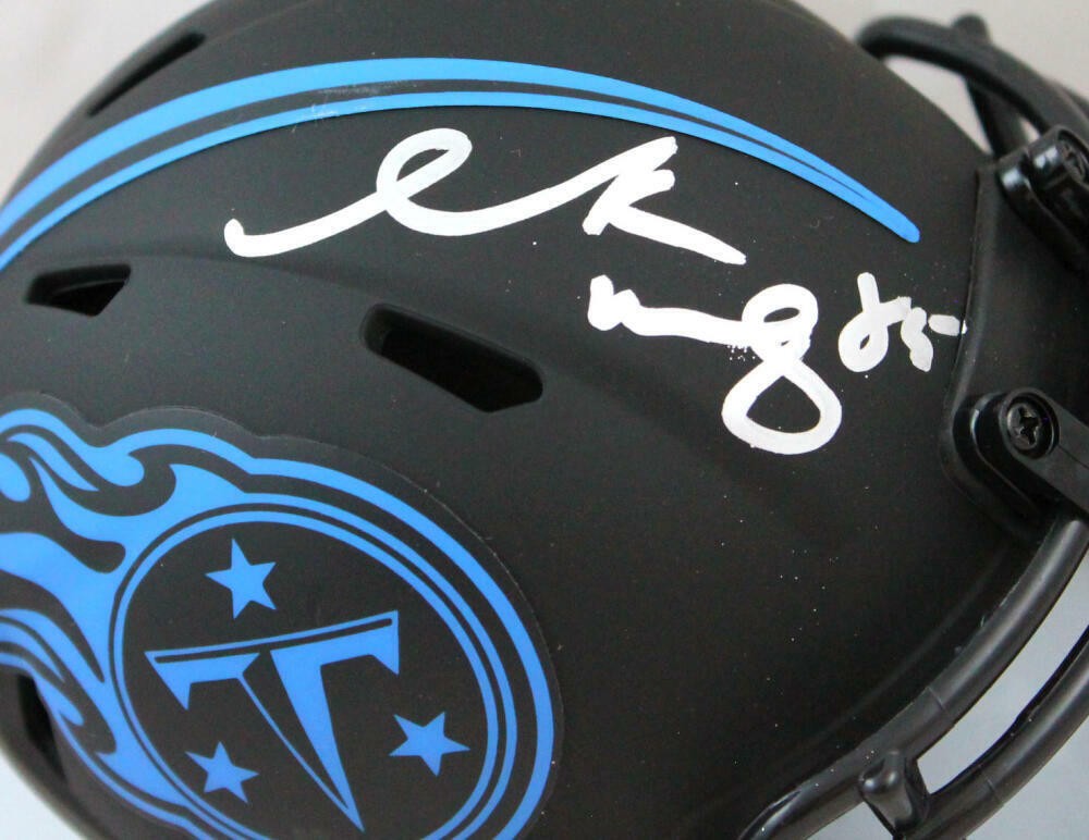 Derrick Mason Signed Tennessee Titans Eclipse Speed Mini Helmet