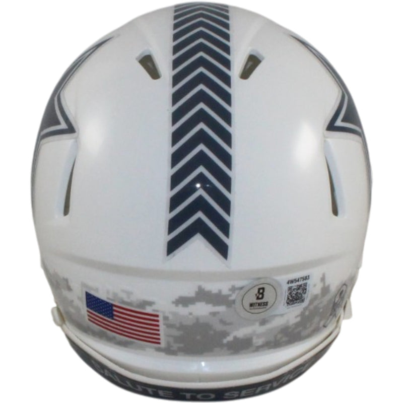 Dak Prescott Signed Dallas Cowboys 2024 Salute to Service Mini Helmet