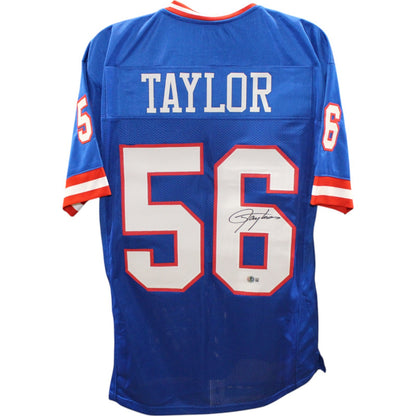 Lawrence Taylor Autographed Blue Custom Jersey