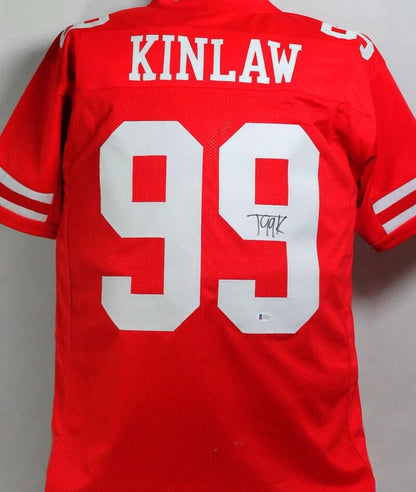 Javon Kinlaw Signed San Francisco 49ers Style Custom Red Jersey