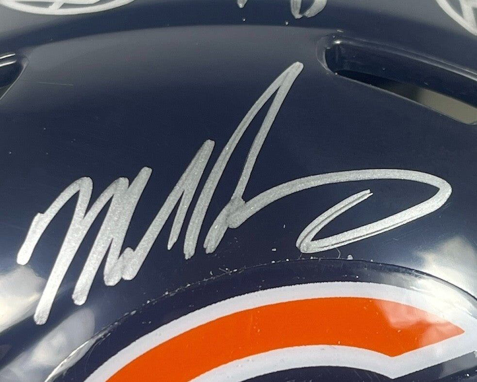 Dan Hampton & Mike Singletary Dual Signed Chicago Bears Mini Helmet