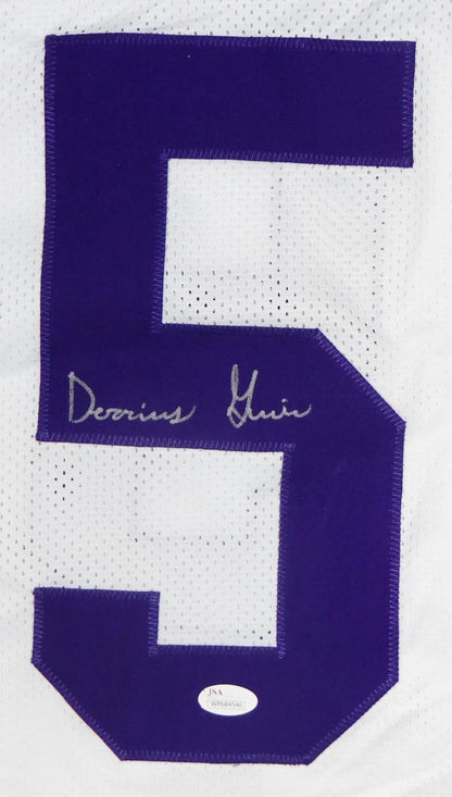 Derrius Guice Autographed Custom White Jersey