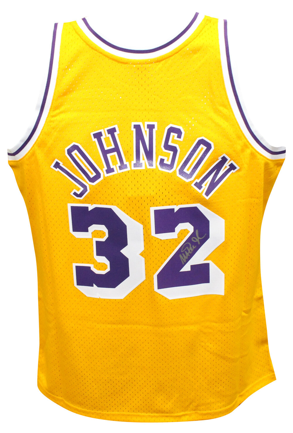 Magic Johnson Signed Mitchell & Ness Lakers Swingman Jersey Beckett BAS