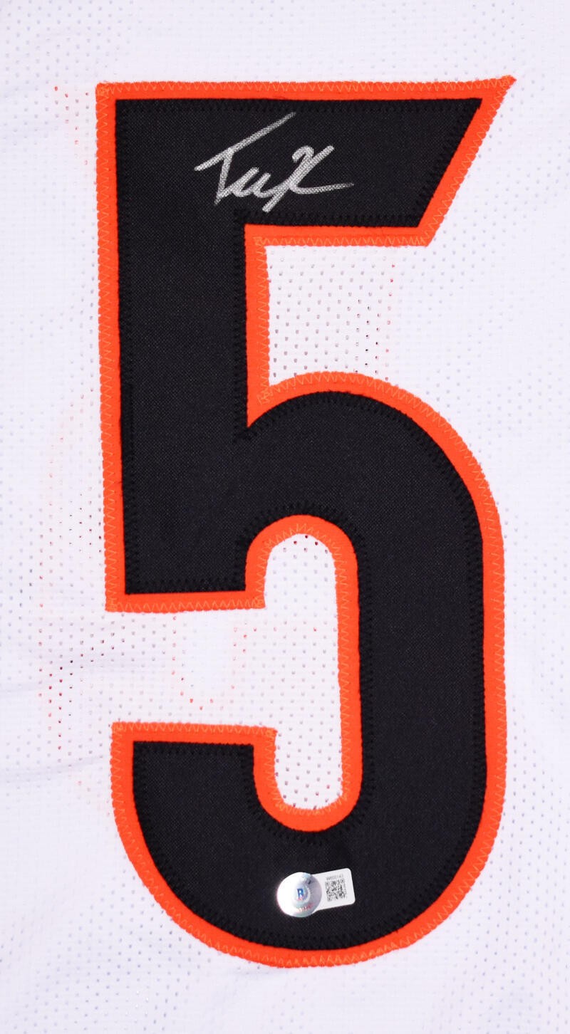 Tee Higgins Autographed White Custom Jersey