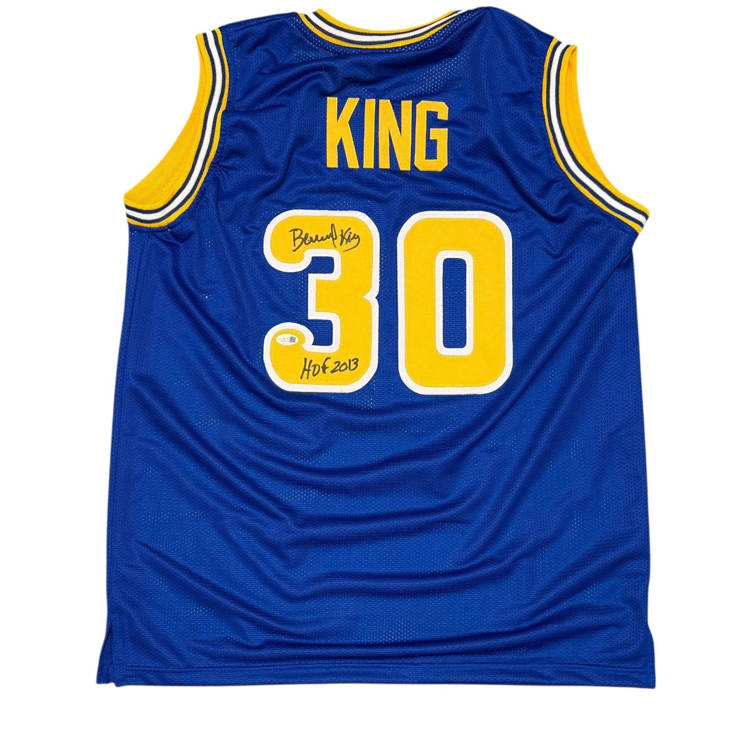 Bernard King Signed Golden State Warriors Custom Jersey JSA HOF 2013