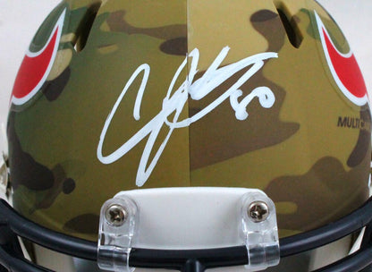 Andre Johnson Signed Houston Texans Camo Speed Mini Helmet