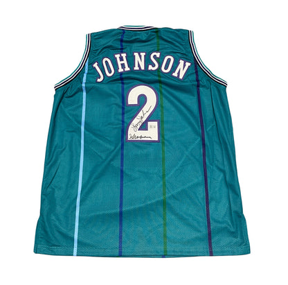 Larry Johnson Signed Charlotte Hornets Custom Jersey "Grandmama"