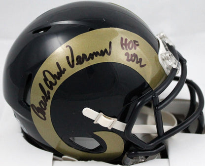 Dick Vermeil Signed St. Louis Rams Speed Mini Helmet HOF Inscribed